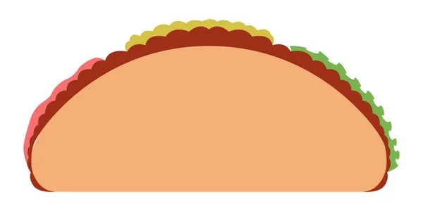 Icono de taco aislado — Vector de stock