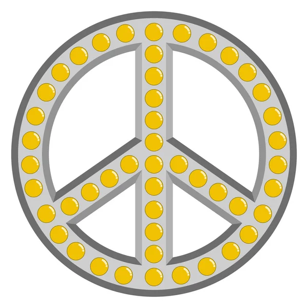 Símbolo de paz retro — Vector de stock