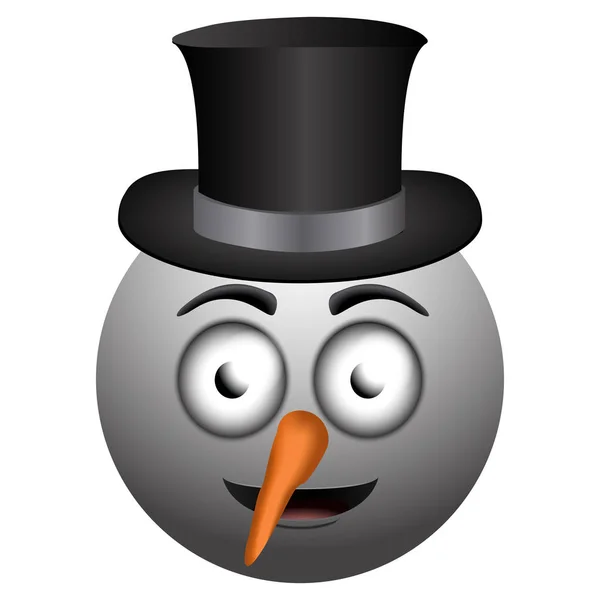 Heureux bonhomme de neige emoji — Image vectorielle