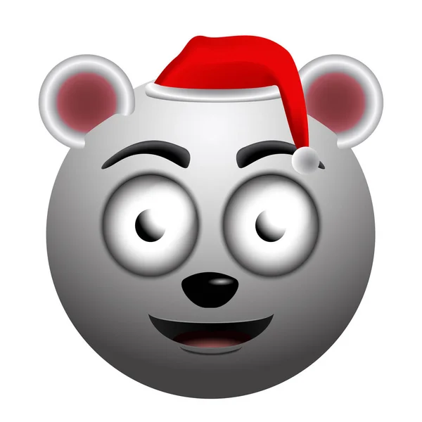 Glad isbjörn emoji — Stock vektor