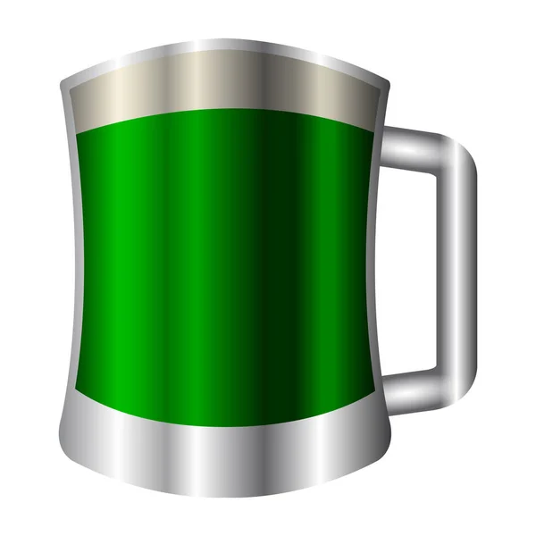 Tasse de bière isolée — Image vectorielle