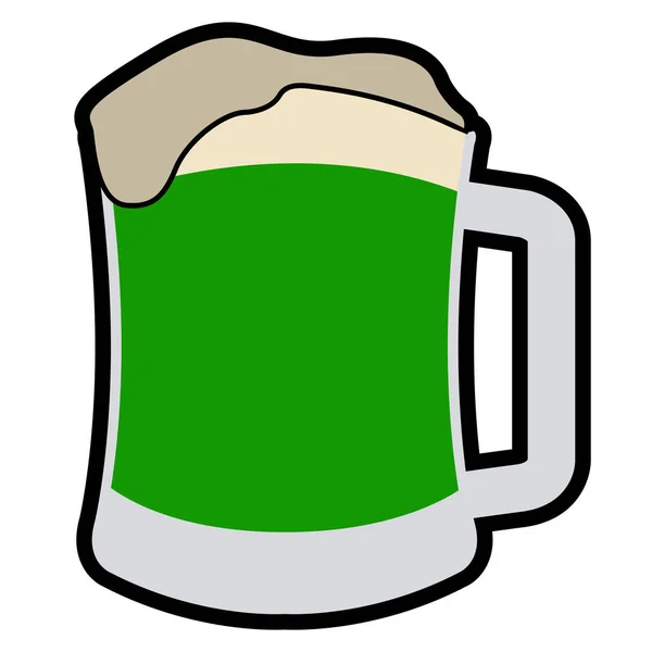 Geïsoleerde bierbeker — Stockvector