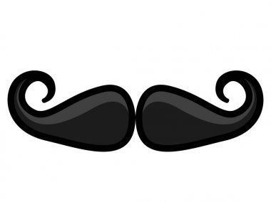 İzole bıyık simgesi