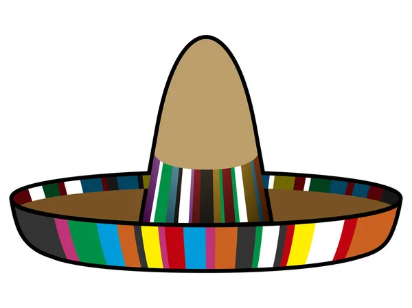 Chapéu mexicano isolado — Vetor de Stock