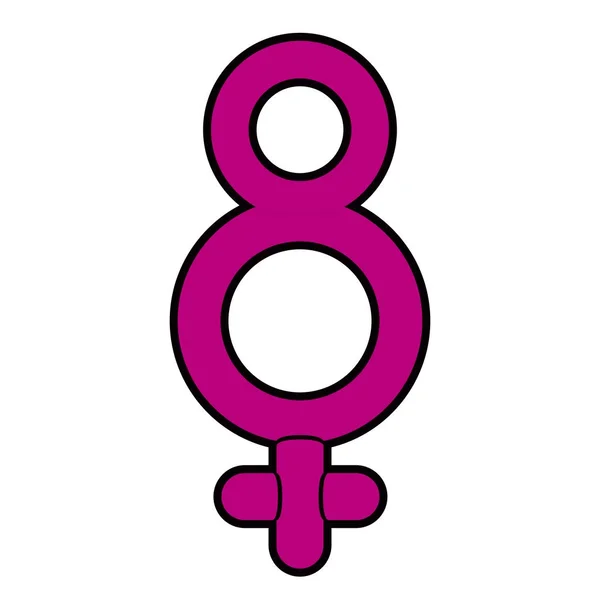 Símbolo de género femenino — Vector de stock