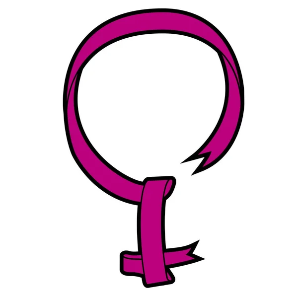 Símbolo de género femenino — Vector de stock