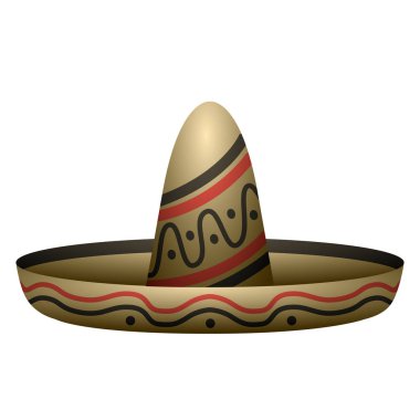 İzole edilmiş Meksika şapkası.