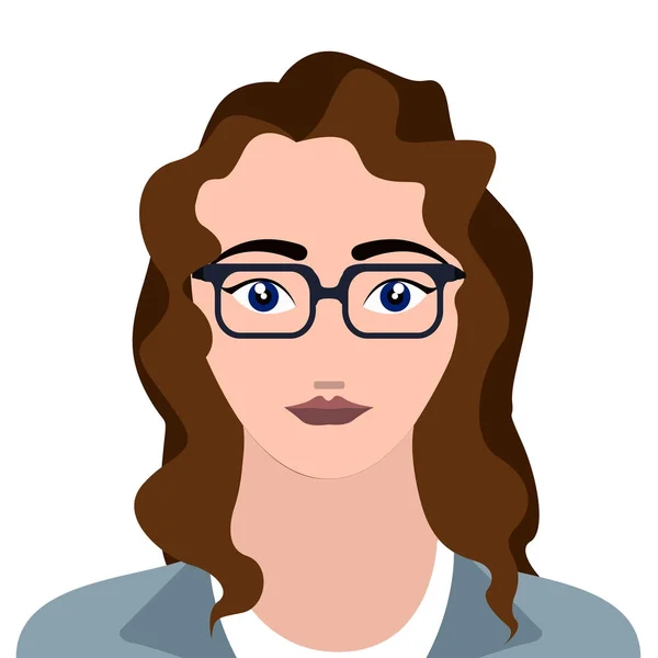Mujer hipster avatar — Archivo Imágenes Vectoriales