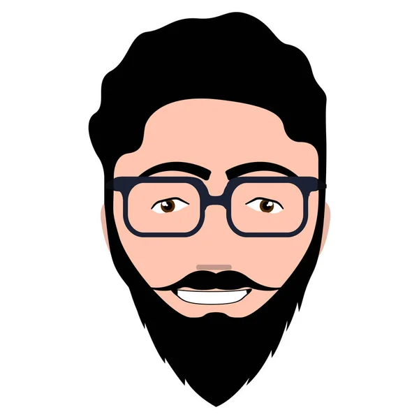 Imagem do avatar Hipster — Vetor de Stock