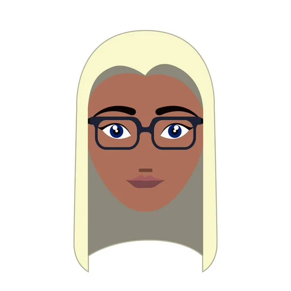 Woman hipster avatar — Stock vektor