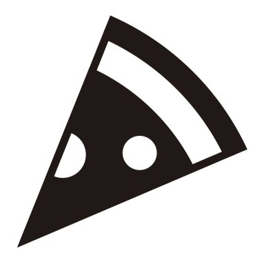 İzole pizza ikonu