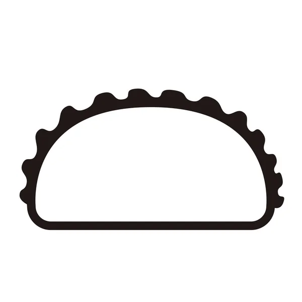 Icono de taco aislado — Vector de stock