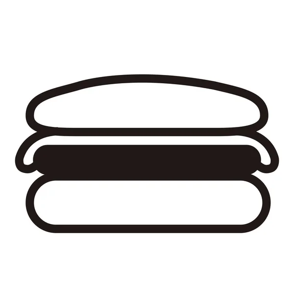 Ikona na białym tle cheeseburger — Wektor stockowy