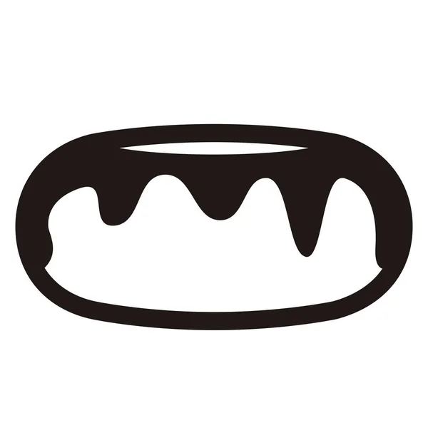 Icono de donut aislado — Vector de stock