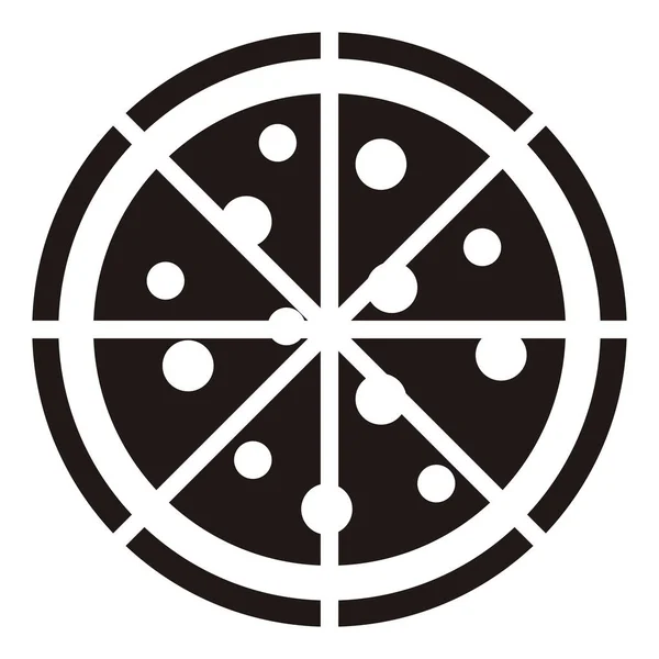 İzole pizza ikonu — Stok Vektör