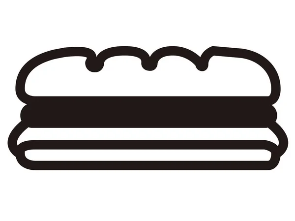 Icono de sándwich aislado — Vector de stock