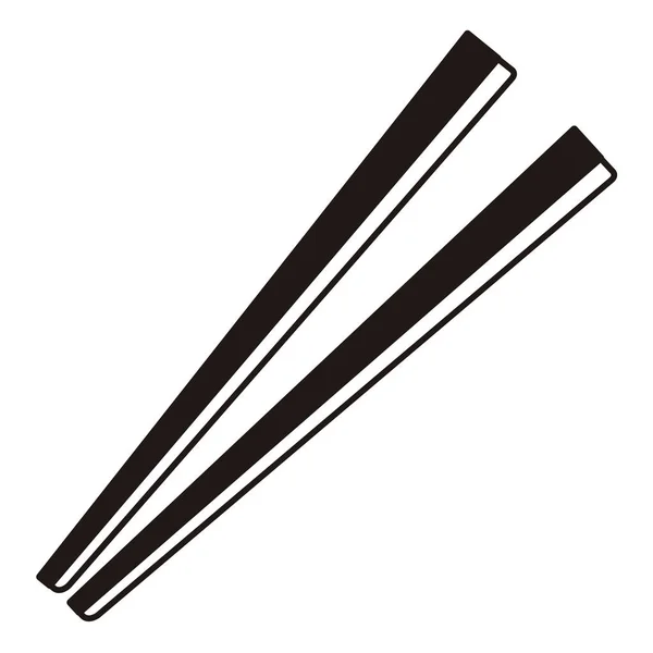 Geïsoleerde chopstick pictogram — Stockvector