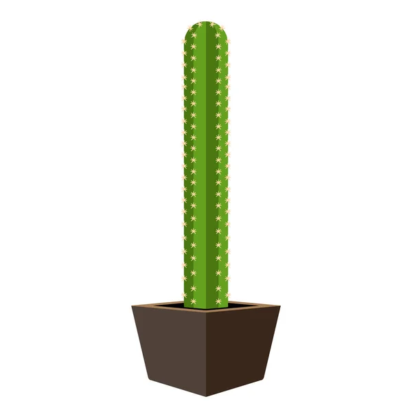Ikon kaktus lucu - Stok Vektor
