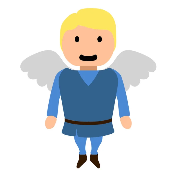 Απομονωμένη Άγγελος χαρακτήρα κινουμένων σχεδίων — Διανυσματικό Αρχείο