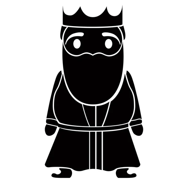 Ізольований персонаж короля мультфільму — стоковий вектор