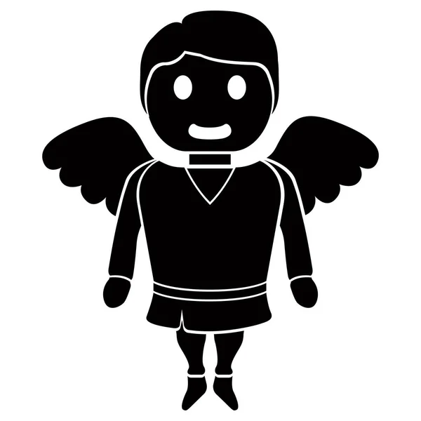Personaje de dibujos animados ángel aislado — Vector de stock