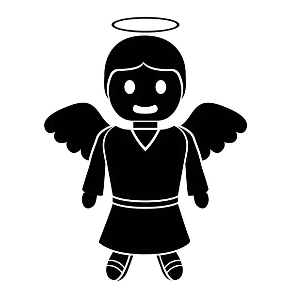 Personagem de desenho animado anjo isolado — Vetor de Stock