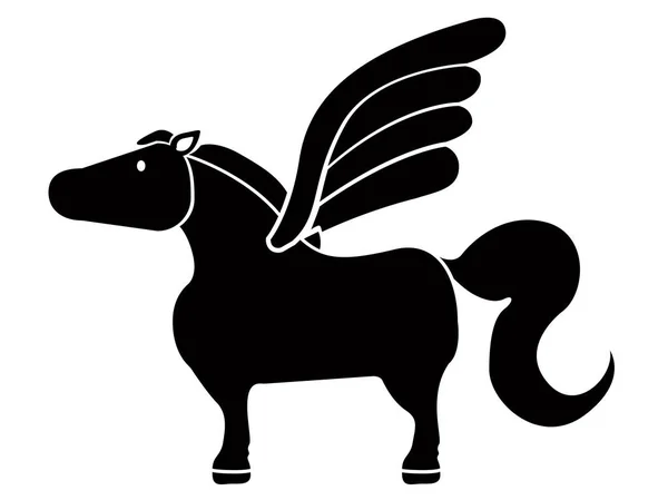 Şirin pegasus simgesi — Stok Vektör