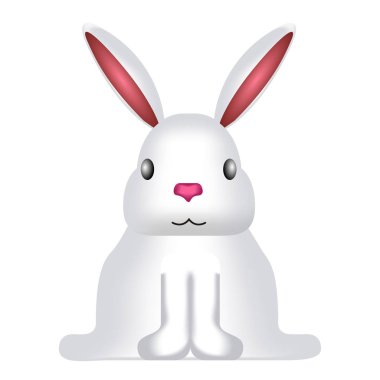 Sevimli tavşan önden görünümü