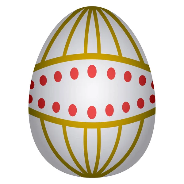 Huevo de Pascua aislado — Vector de stock