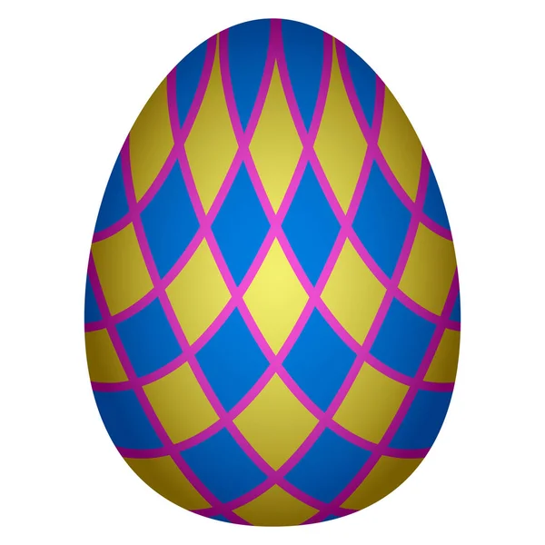 Huevo de Pascua aislado — Vector de stock