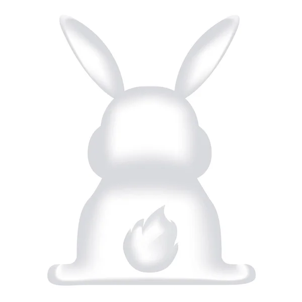 Vue arrière d'un lapin mignon — Image vectorielle
