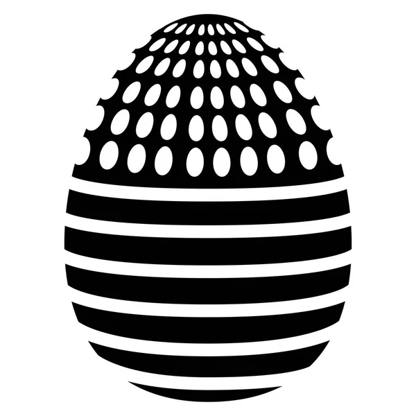 Easter egg silhouette — Stock Vector
