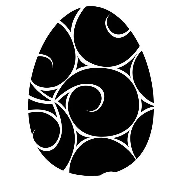 Silueta de huevo de Pascua — Vector de stock