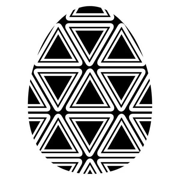 Sziluettjét húsvéti tojás — Stock Vector