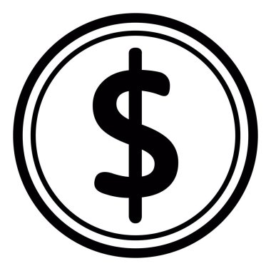 İzole altın sikke simge