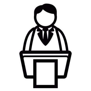 İş üstünde podyum kutsal kişilerin resmi