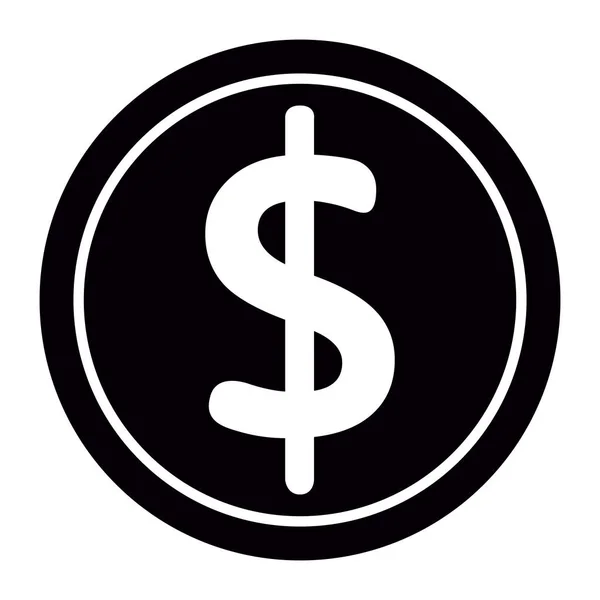 Ikona na białym tle monety złote — Wektor stockowy