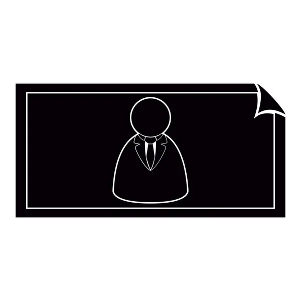 Argent facture avec un homme d'affaires filigrane icône — Image vectorielle