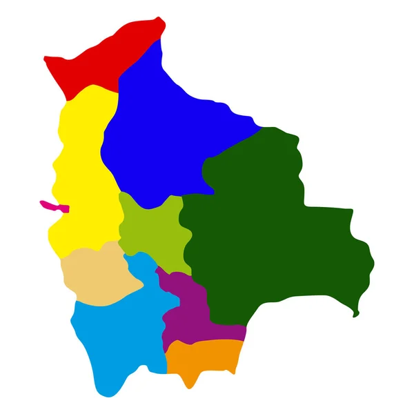 Politicla mapa de Bolivia — Archivo Imágenes Vectoriales