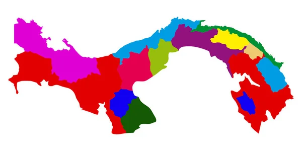 Mappa politica di Panama — Vettoriale Stock