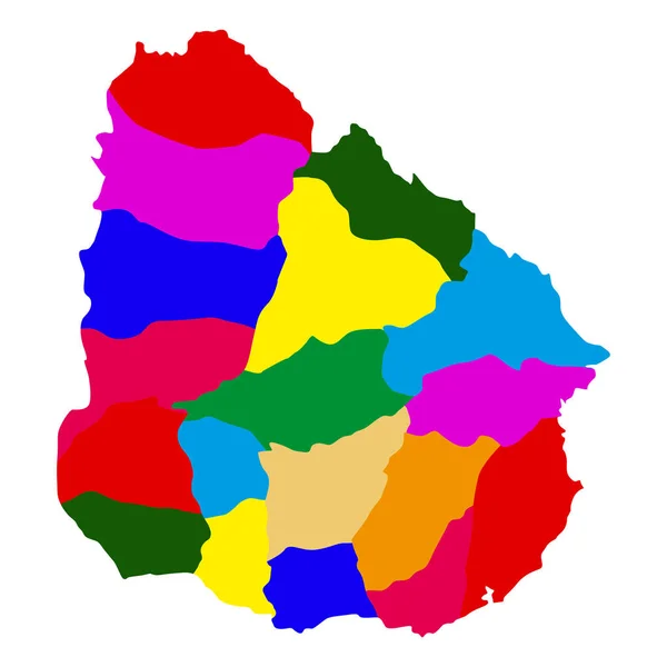 Mapa político de Uruguay — Vector de stock