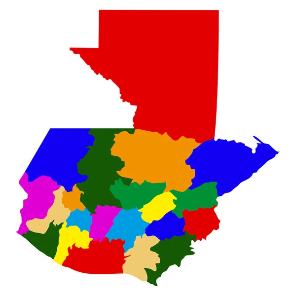 Mappa politica del Guatemala — Vettoriale Stock