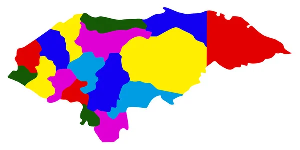 Politicla kaart van Honduras — Stockvector