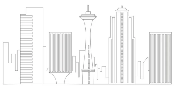 Quadro urbano di Seattle — Vettoriale Stock