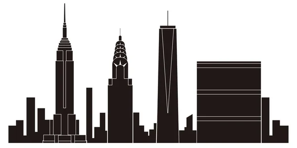 Panoráma města New york — Stockový vektor