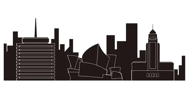 Sydney silhouette paysage urbain — Image vectorielle