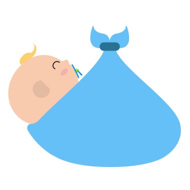 Bir çanta içinde şirin bebek