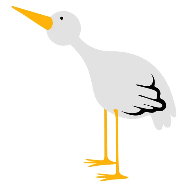 Isolated cute stork icon — Stock Vector