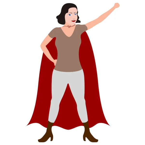 Superwoman stripfiguur — Stockvector