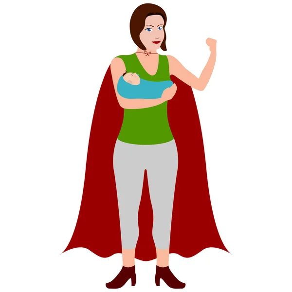 Personaje de dibujos animados Superwoman — Archivo Imágenes Vectoriales